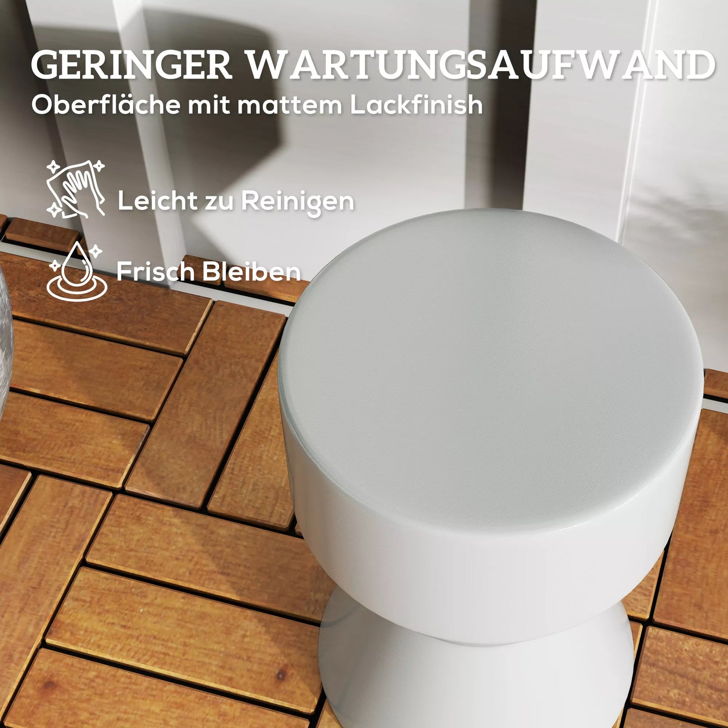 Keraminis sėdmaišis, atlaikantis 120 kg, Ø33 x 45,5 cm, atsparus oro sąlygoms, sodo pufas smėlio laikrodžio formos, šviesiai pilkas