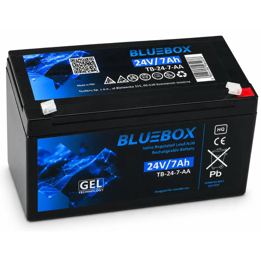 BLUEBOX gelinis VRLA AGM akumuliatorius, 24 V, 7 Ah