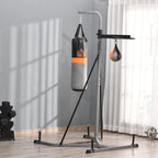 Bokso stovas 2-in-1 su kriauše ir maišu, iki 100 kg, juodas