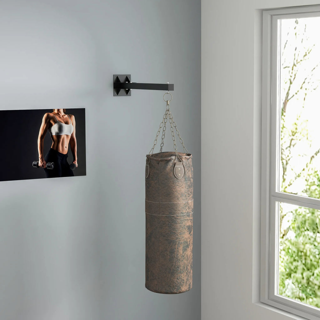 Boxingo maišo laikiklis, tvirtinamas prie sienos, iki 100 kg, juodas