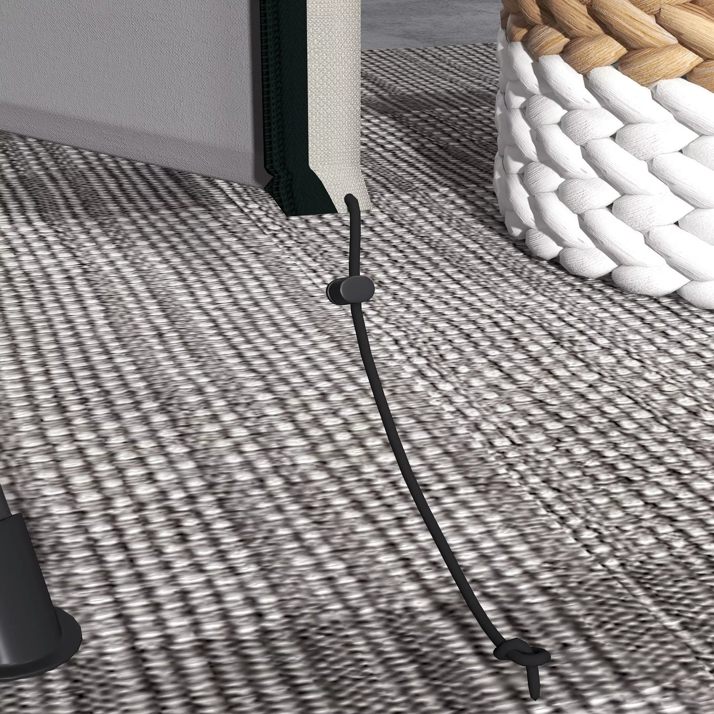 Apsauginis užvalkalas sodo sūpynėms, atsparus plyšimui, vandeniui, dulkėms, poliesteris, 177 x 114 x 152 cm, pilkos spalvos