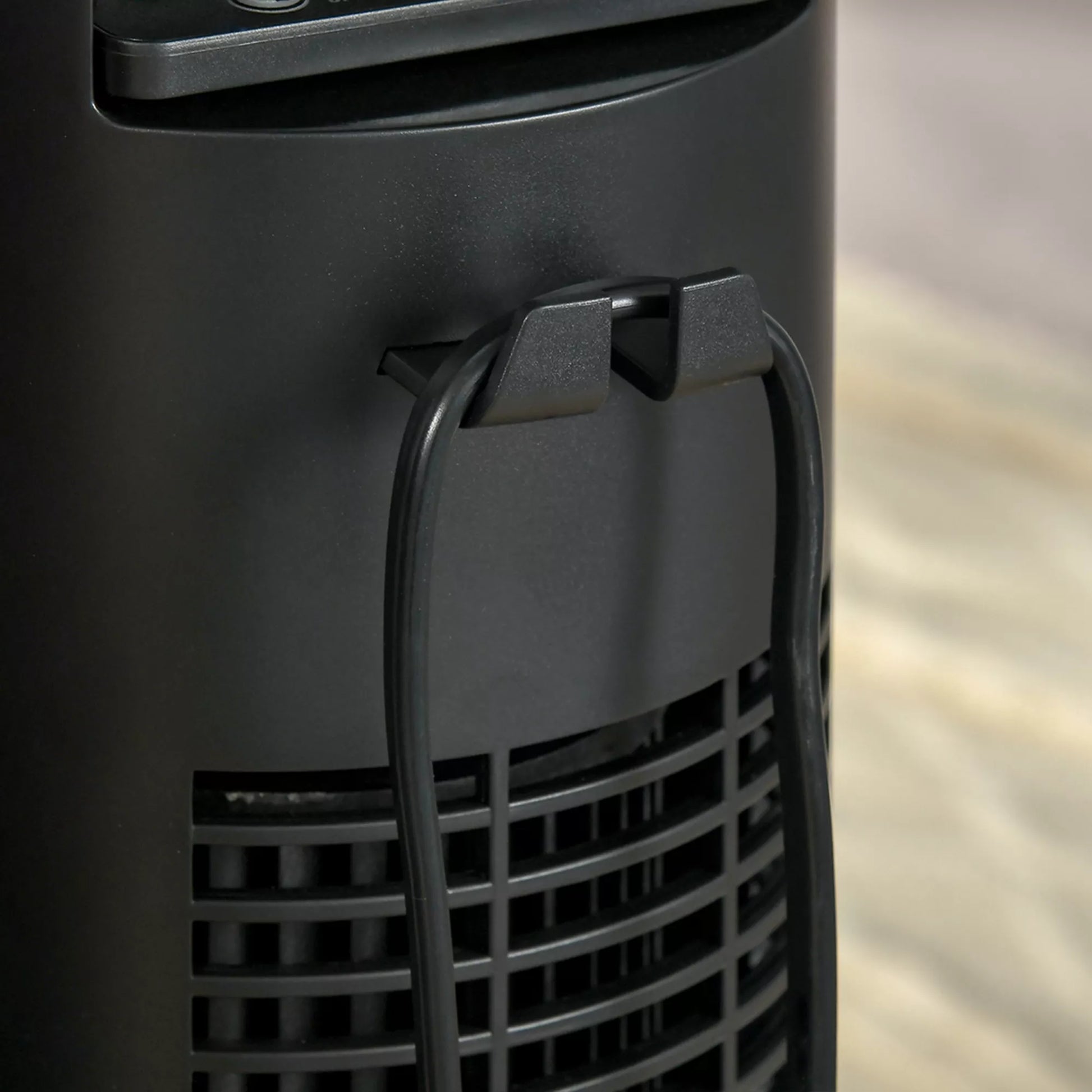 Tylus bokštinis ventiliatorius su nuotolinio valdymo pultu 117 cm 70° osciliacinis ventiliatorius Stovinis ventiliatorius su 4 režimais, 3 greičiais, 12 val. laikmačiu, LED ekranu, juodos spalvos