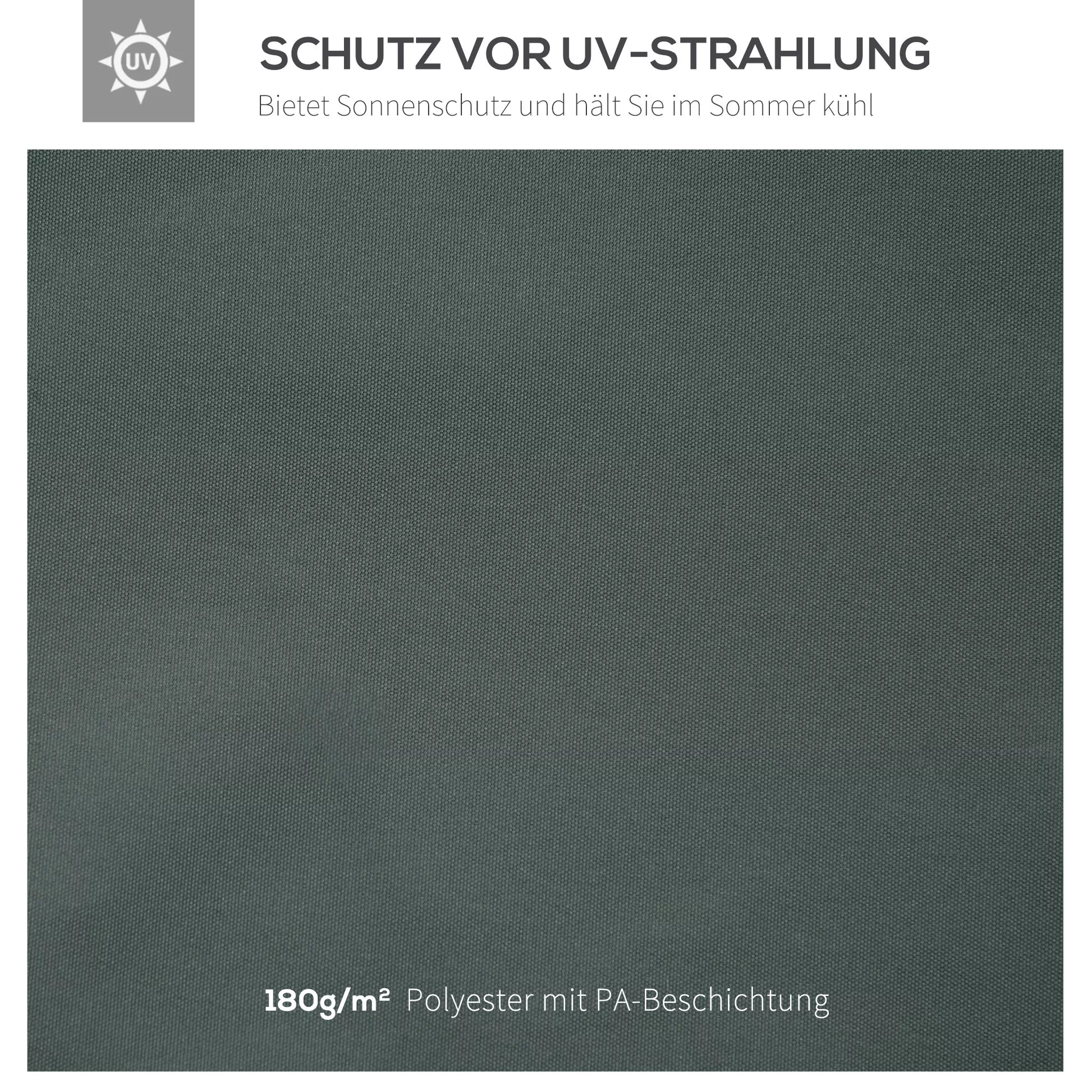 Atsarginis stogas sodo pavėsinei, poliesteris, 2,98 x 2,95 m, tamsiai pilkos spalvos