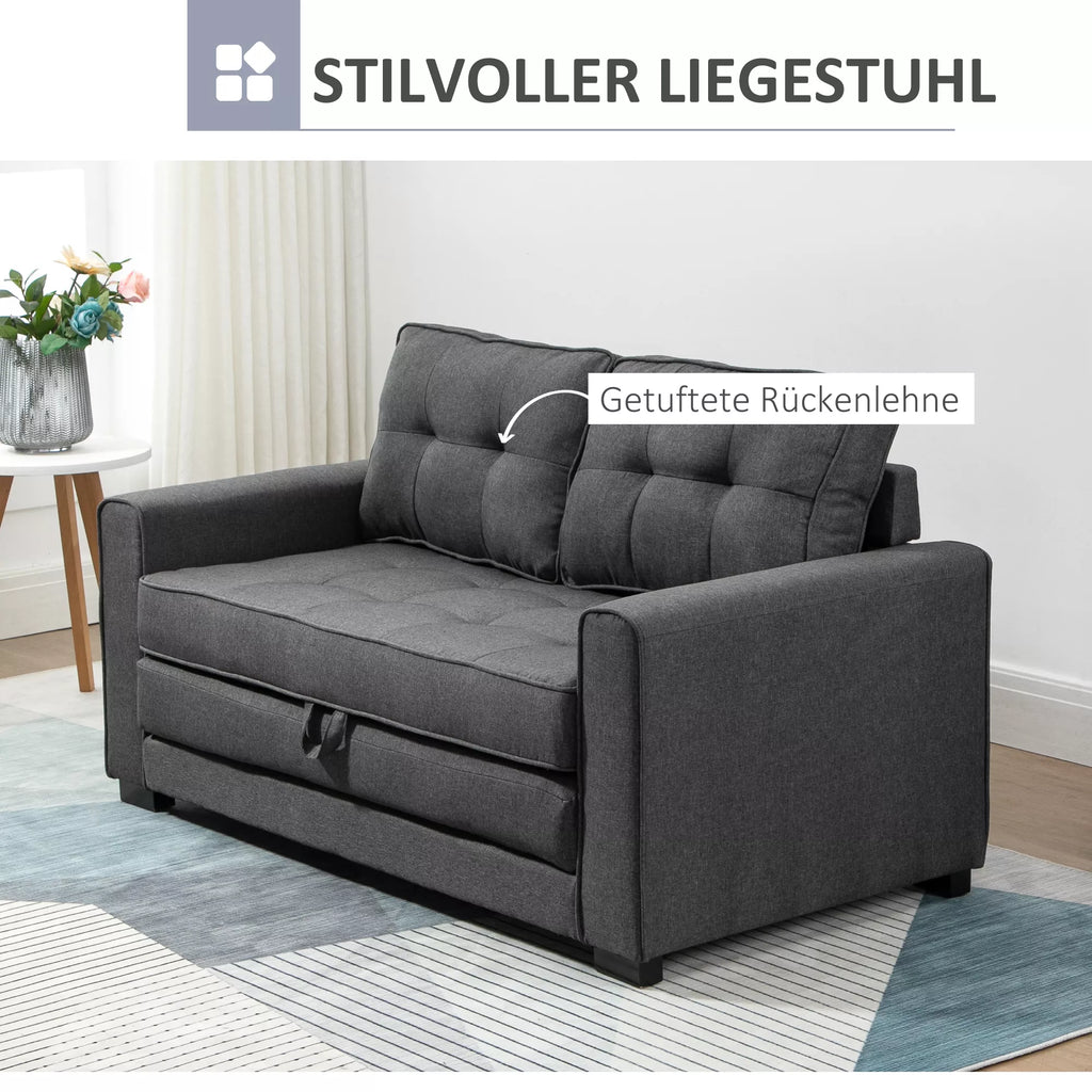 Miegamoji sofa su patalynės dėže, pilka, 147,5 x 75 x 85 cm