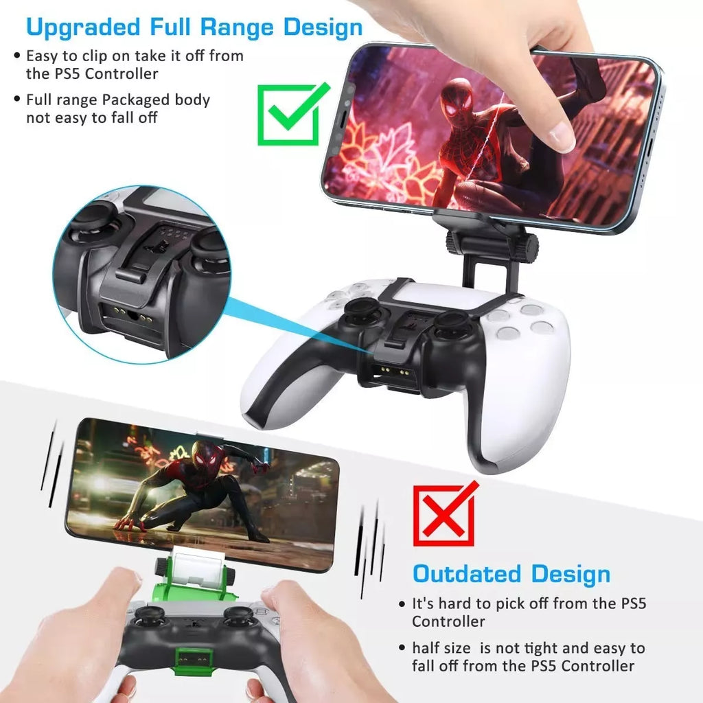 Telefono laikiklis skirtas PlayStation 5 pulteliui, žaidimams