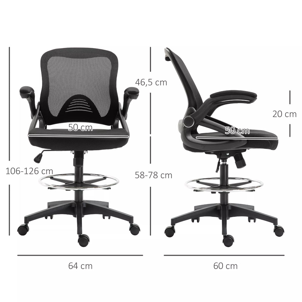 Biuro kėdė su kvėpuojančiu tinkleliu, reguliuojama sėdynė ir porankiai, plieninis rėmas, 64 × 60 × 106–126 cm, šviesiai pilka