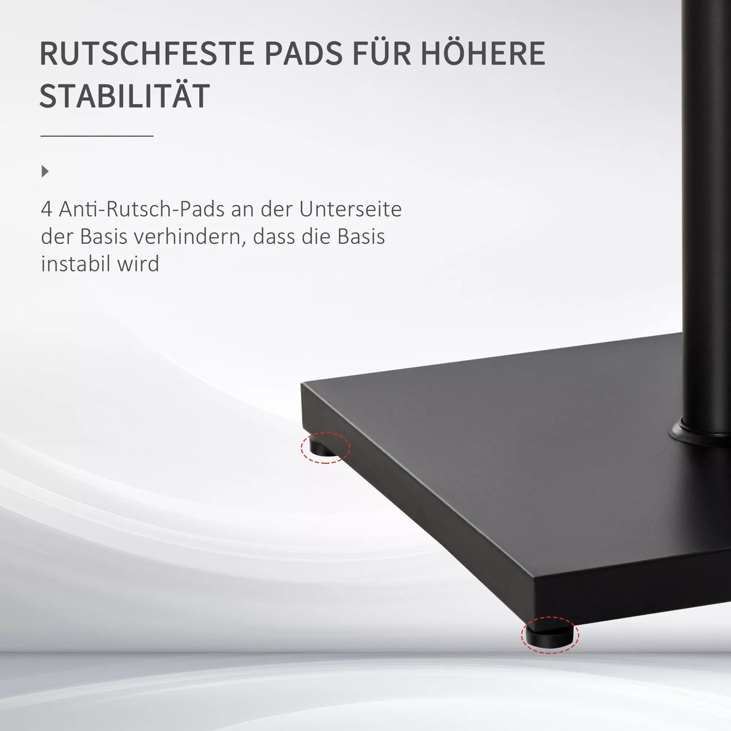 Skėčių stovas, skėčių laikiklis, skėčių pagrindas, skirtas Ø35 mm, Ø38 mm, Ø48 mm, metalas, juodas, 45 x 45 x 39 cm