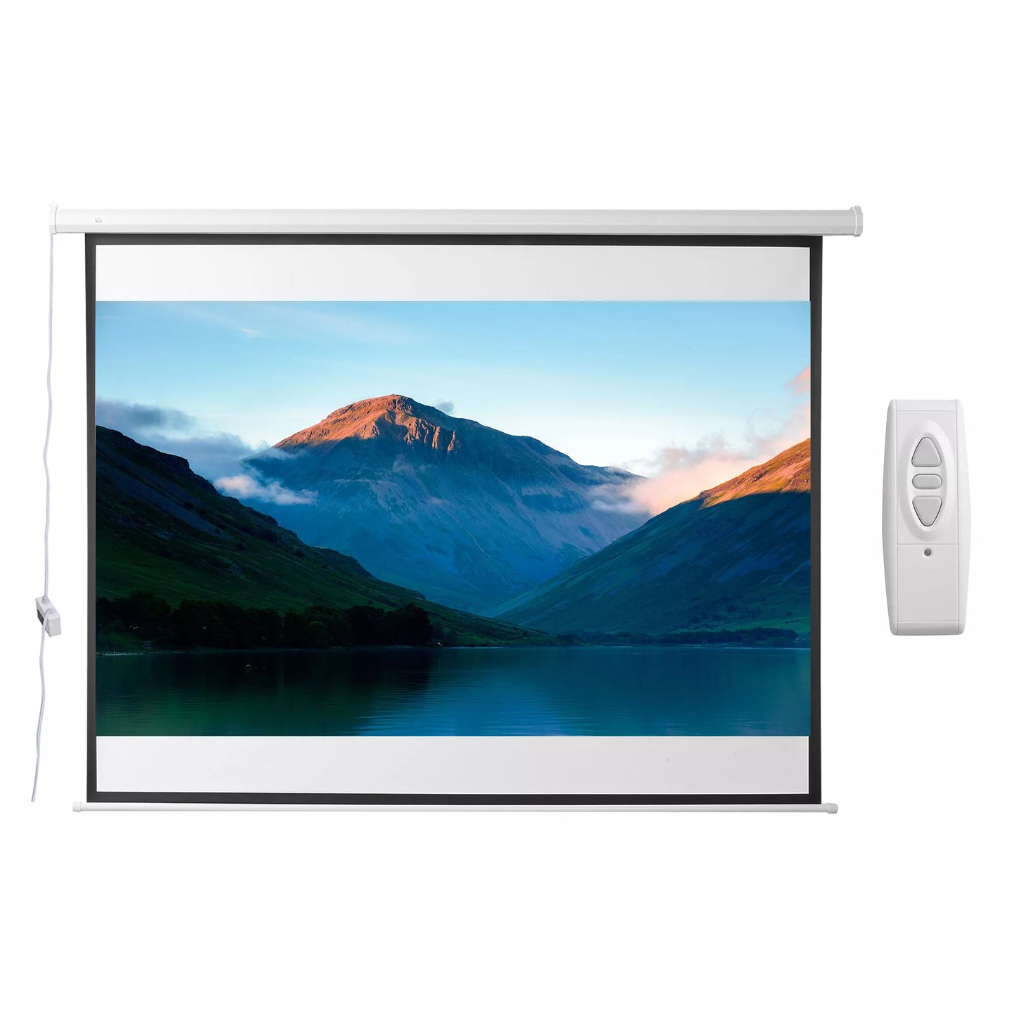 HOMCOM Projektoriaus ekranas, 100 colių, 4:3, 203x152 cm, baltas