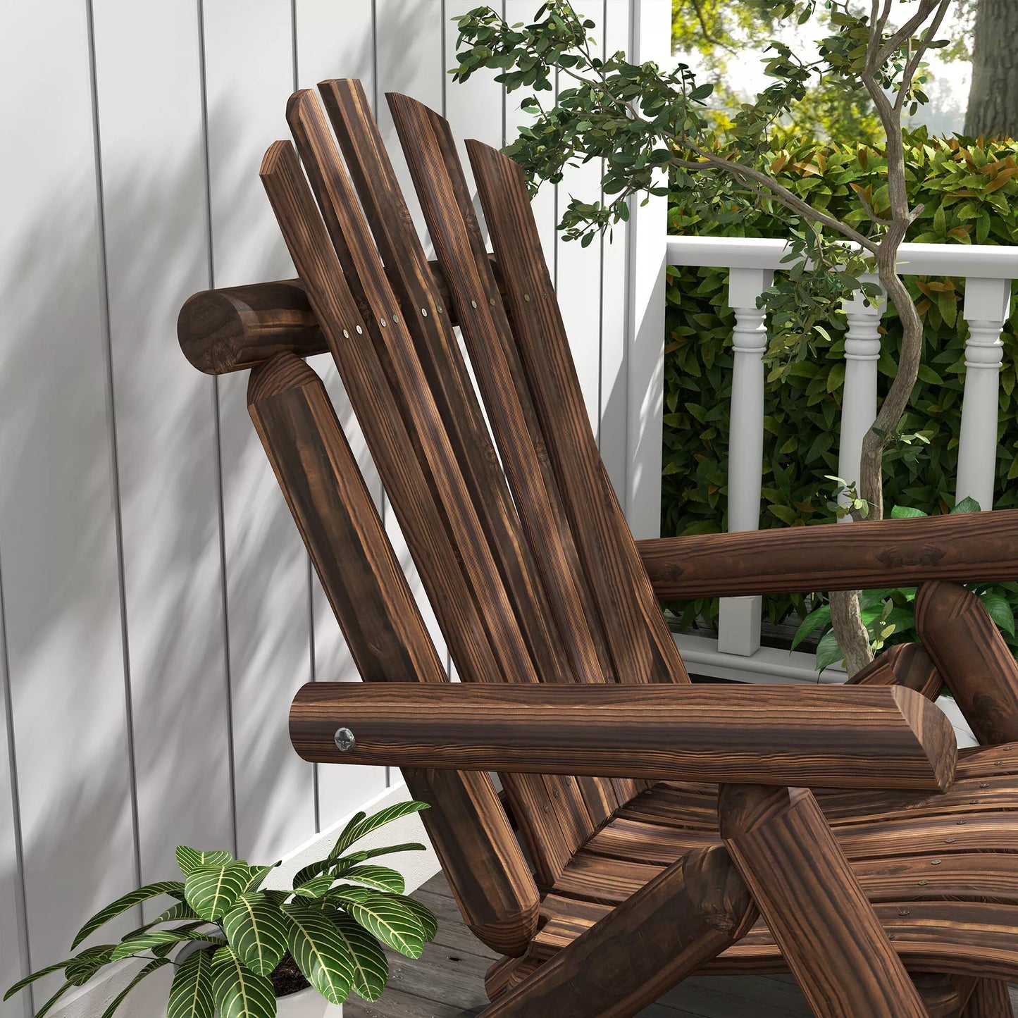 Sodo kėdė, lauko kėdė su aukštu atlošu, iki 113 kg, atspari atmosferos poveikiui, anglies spalvos