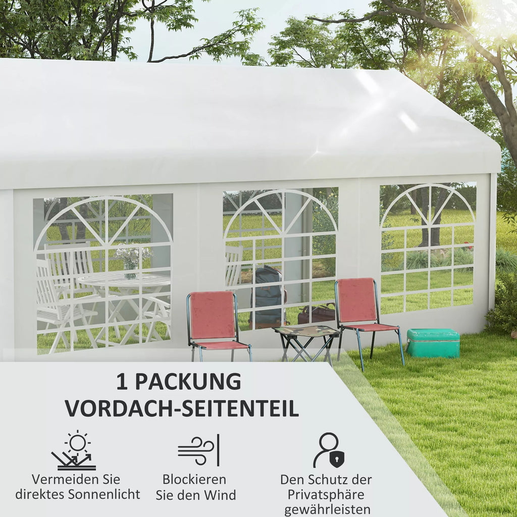 Atsarginė siena alaus palapinei arba paviljonui, nepralaidi vandeniui, lengvai montuojama, 6 x 2 m, balta