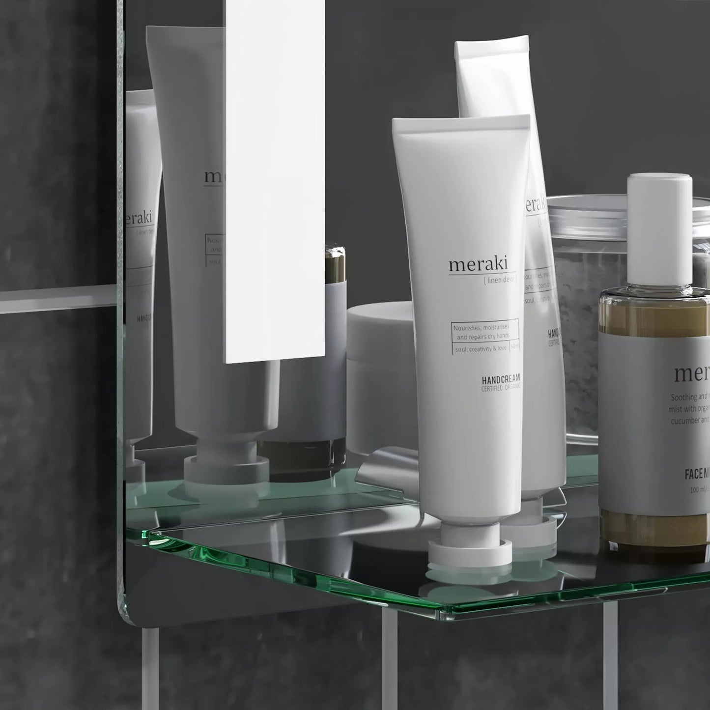 Vonios veidrodis su LED apšvietimu, elegantiškas ir kokybiškas, stiklas, aliuminis, plastikas, 50P x 12G x 70A cm