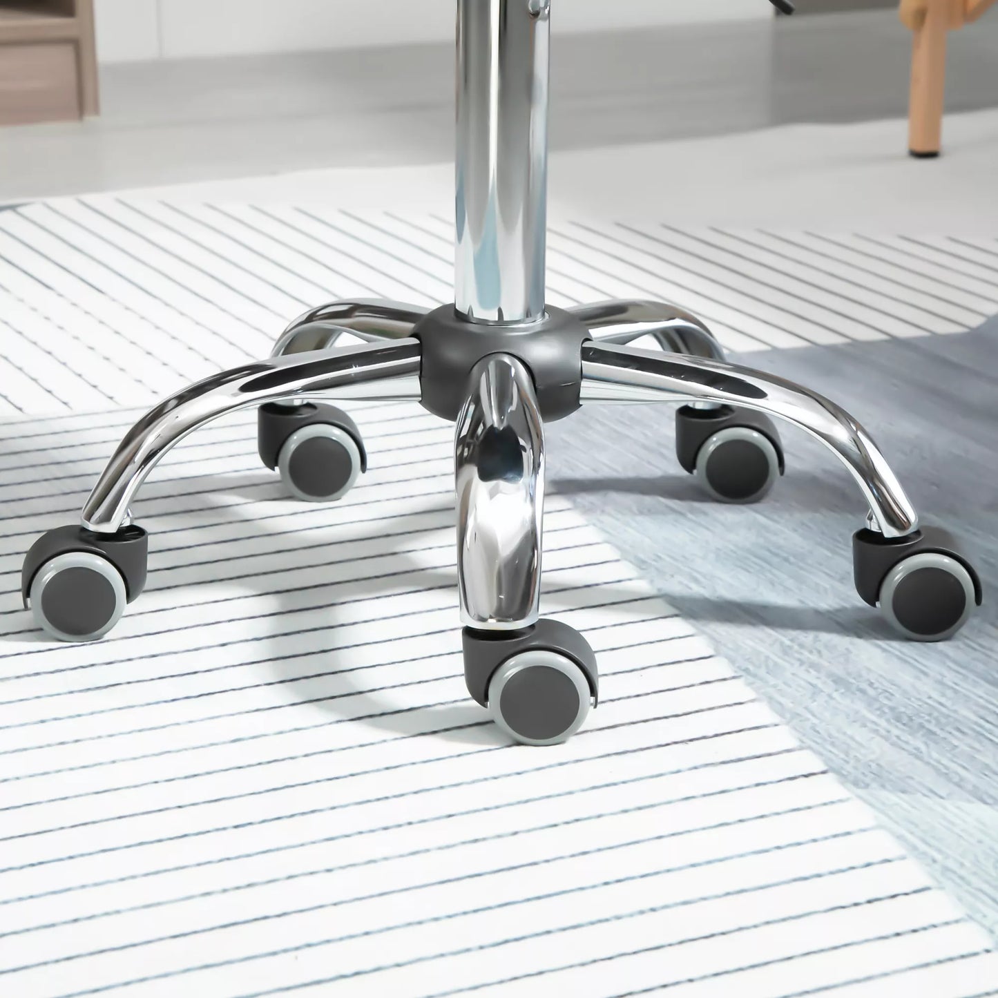 Salono taburetė su balnelio formos sėdyne, reguliuojamo aukščio, dirbtinė oda, 48x48x54-69cm, Juoda