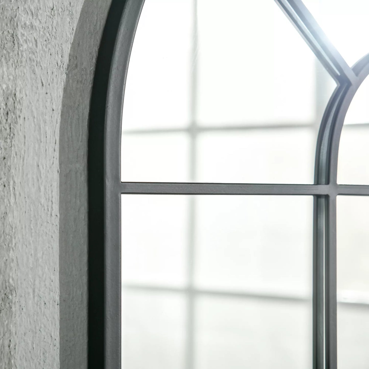 Veidrodis su metaliniu rėmu, 91 cm x 2 cm x 60 cm, juodas