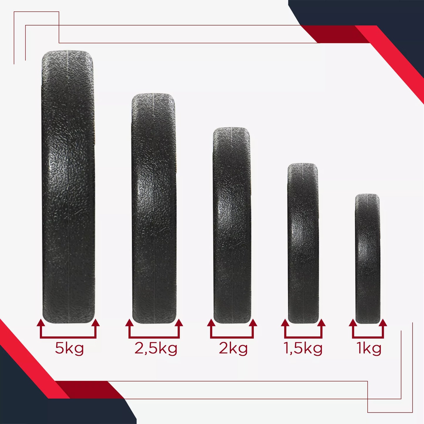 Hantelių rinkinys 30KG, su svoriais namams, biurui, sporto salei, plienas, dirbtinė oda, juoda, jėgos treniruotėms
