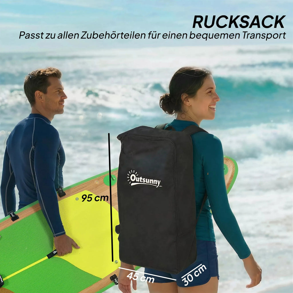 Stand Up Paddling Board Set Pripučiamas 335 cm SUP lentas su kajako sėdyne, reguliuojamu dvigubu irklas ir kojų diržais