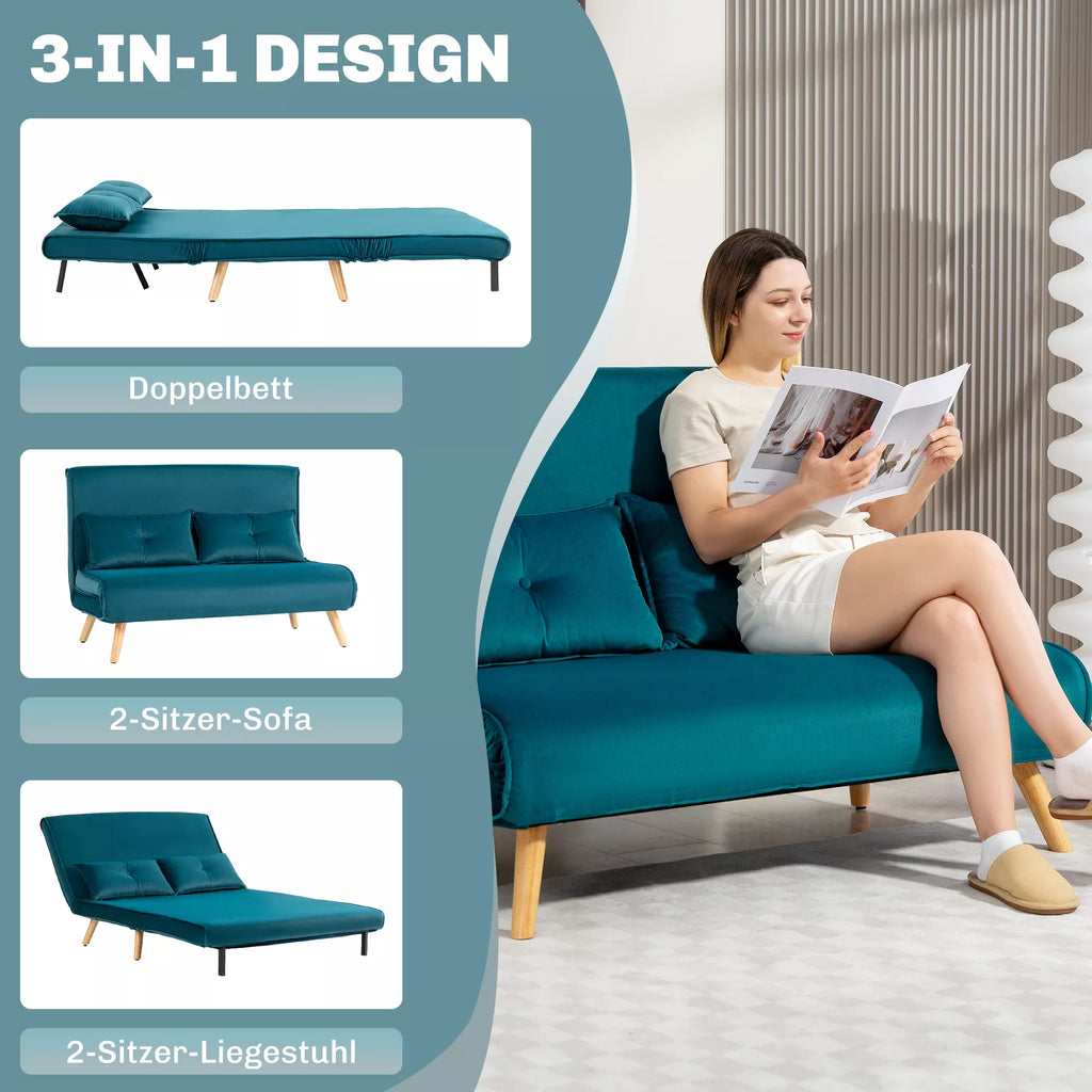 2 vietų miegamasis sofos, lovos sofa, į lovą transformuojama sofa, reguliuojamas atlošas, audinio apmušalas, metalinis rėmas, žalia