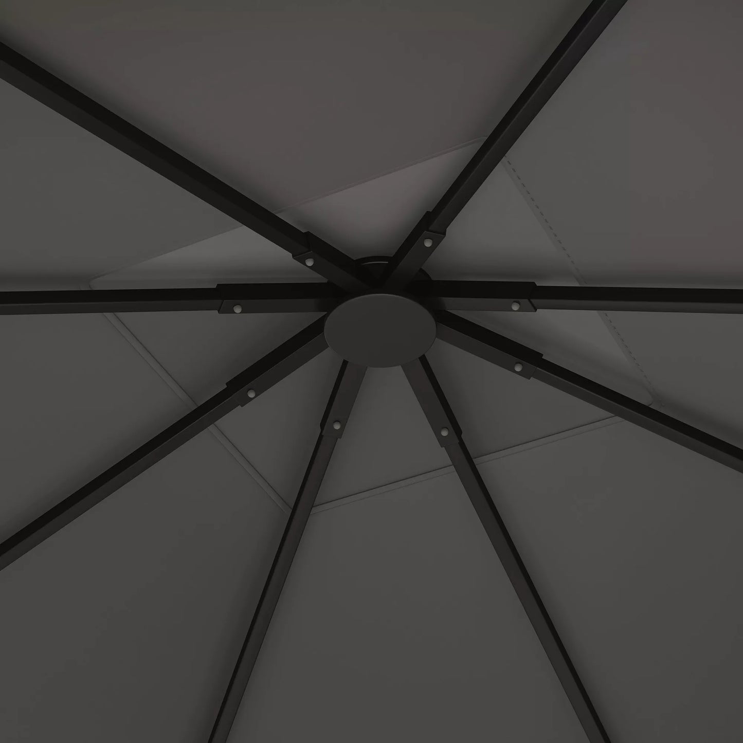 Pavėsinės stogas, vandeniui atsparus tentas su upf30+ apsauga, oxford audinys, 3x3 m, pilkas