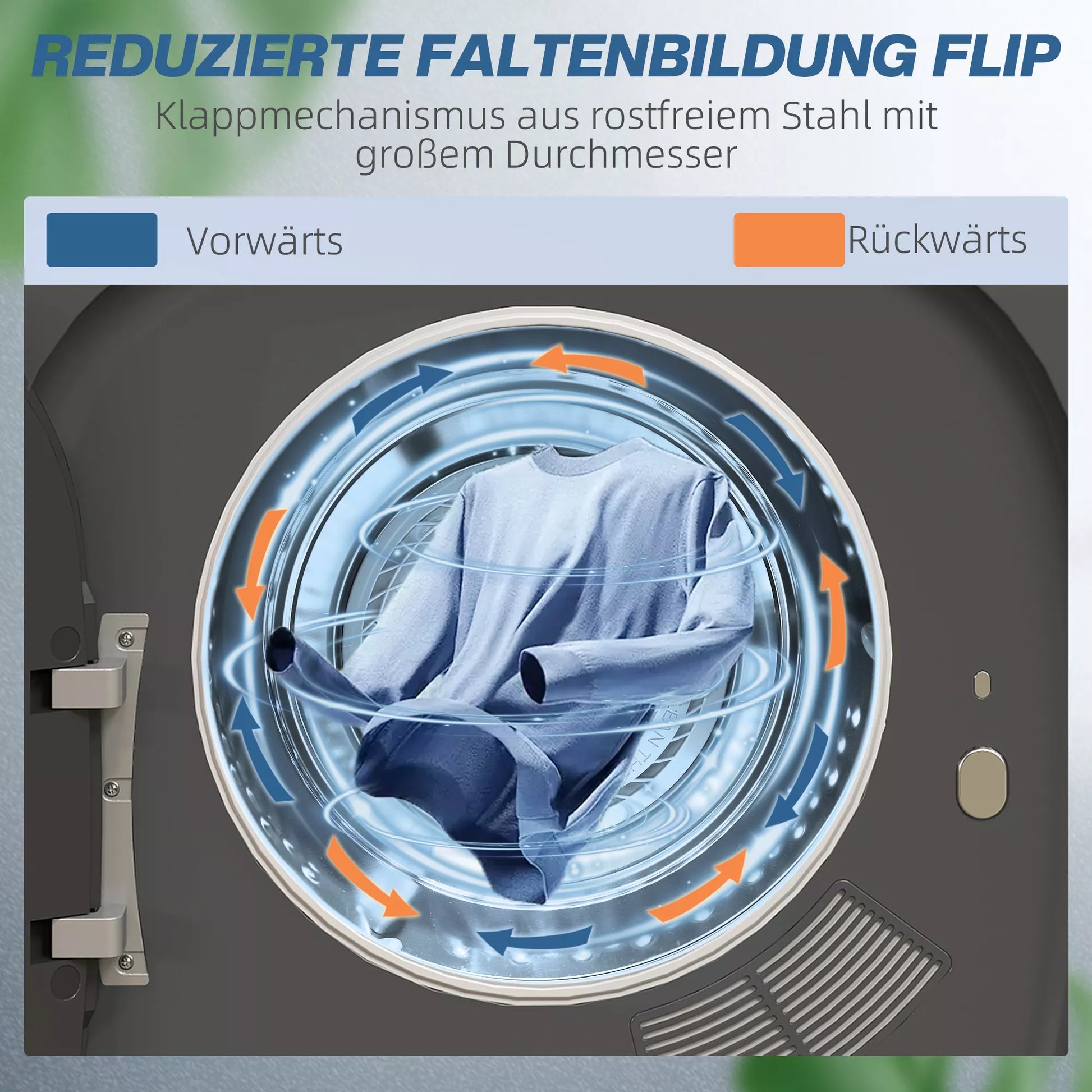 Drabužių džiovintuvas su UV dezinfekcija, kompaktiškas dizainas, 4 kg talpa, nerūdijančio plieno, pilkos spalvos