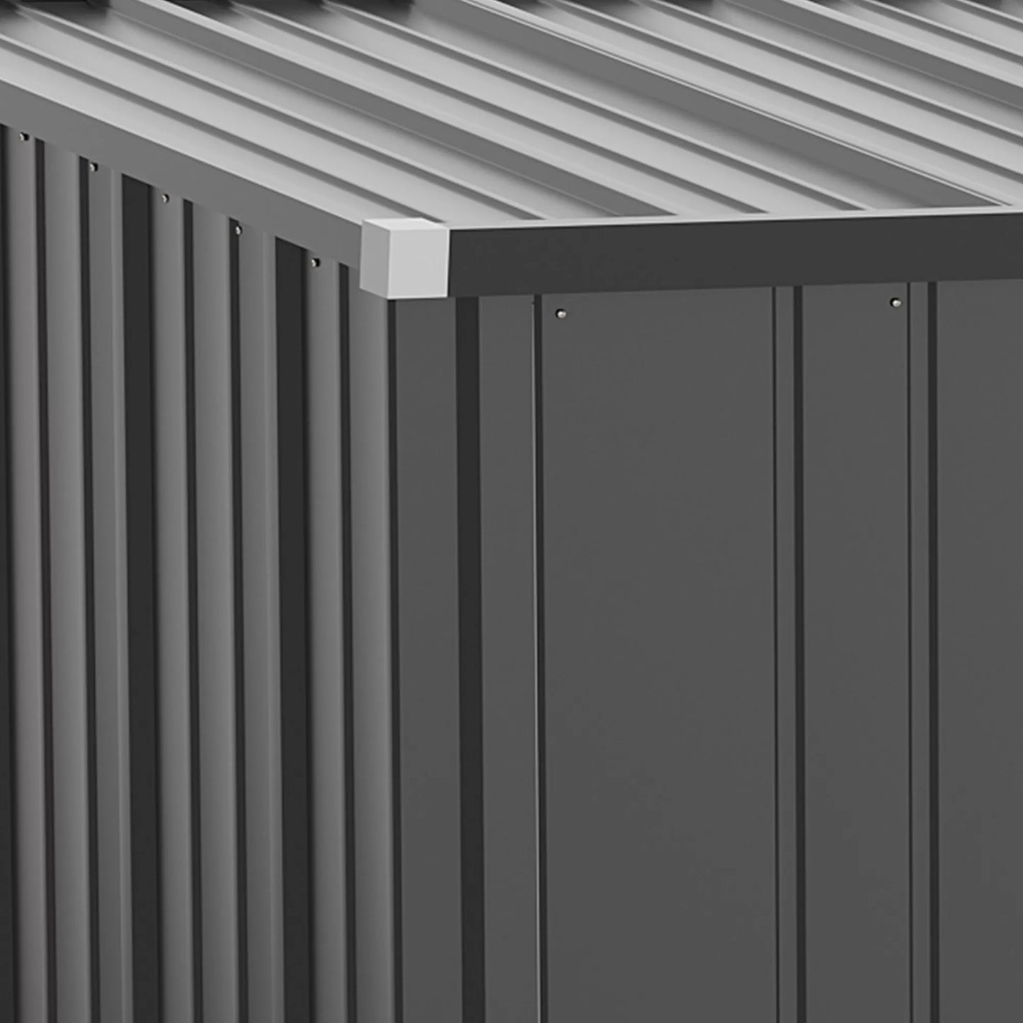 Sodo ir įrankių namelis, užrakinamos durys, atsparus oro sąlygoms, su lentynomis, 161,5 cm x 94,5 cm x 196 cm, Juodas