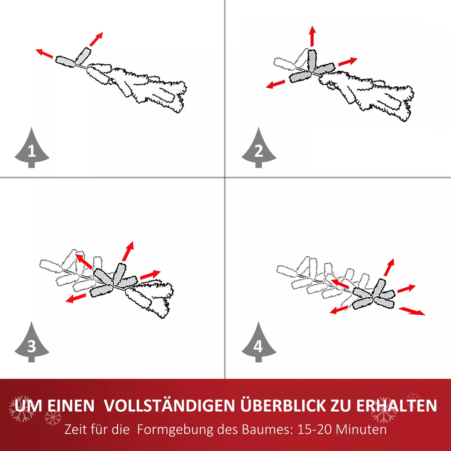 Dirbtinė Kalėdų eglutė su 3 LED lemputėmis, PVC ir metalo, balta+mėlyna, Ø60 x 120 cm