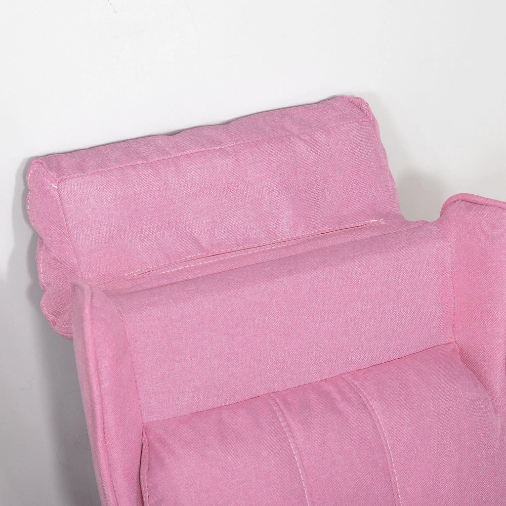 Vaikiškas fotelis HomCom su atrama kojoms, 3–5 metų vaikams, rožinis