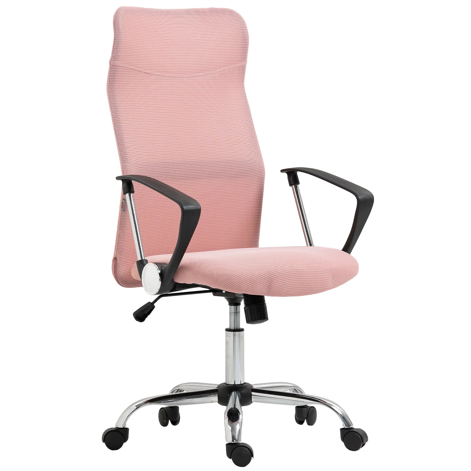 Ergonominė biuro kėdė su tinkleliu reguliuojamo aukščio rožinė
