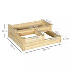 Pakeltos lysvės schema su matmenimis 108, 88 ir 36 cm