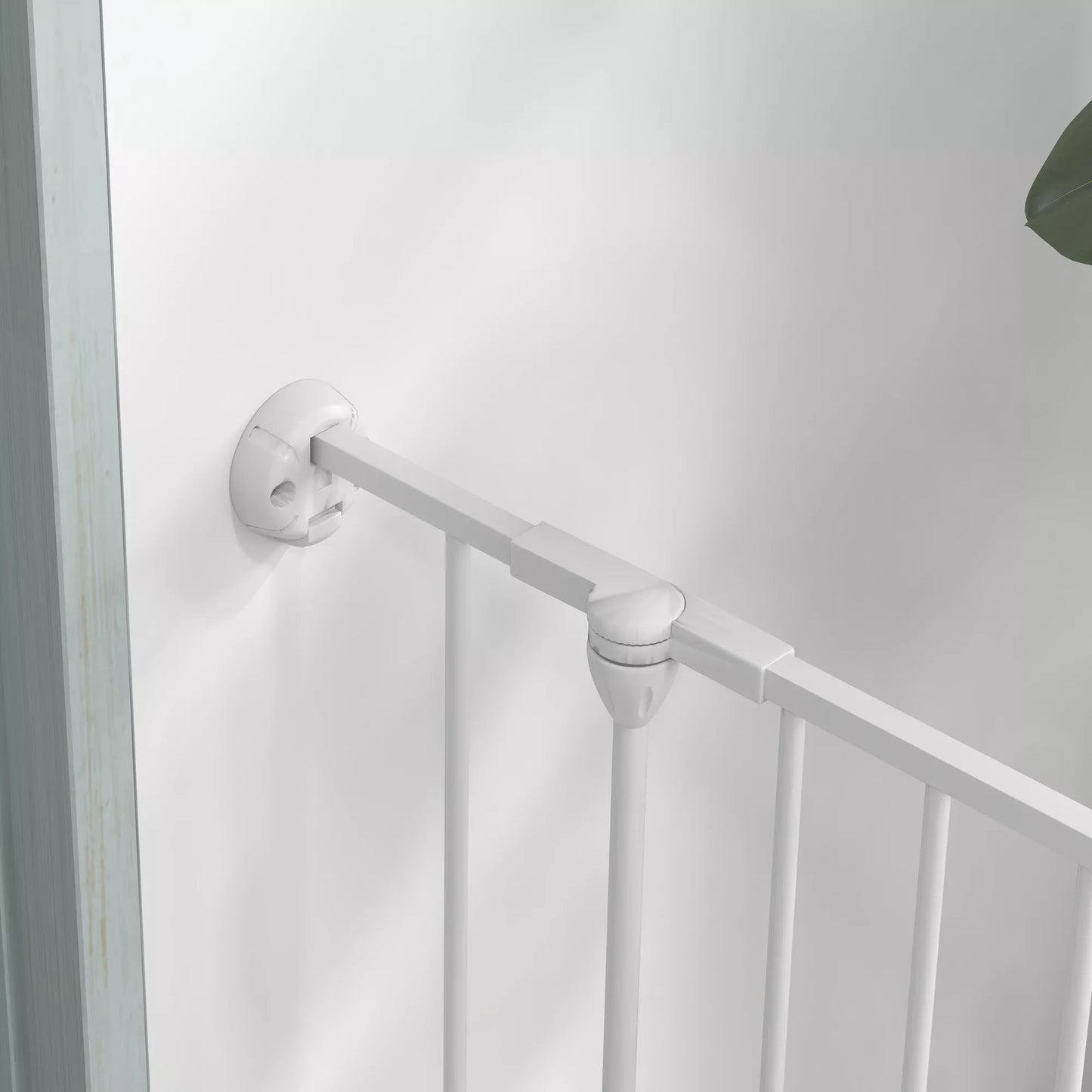 Šuniukų aptvaras, modulinė konstrukcija, sulankstomas, plieninis rėmas, skirtas naudoti patalpose, baltas, 90 x 123 x 102 cm