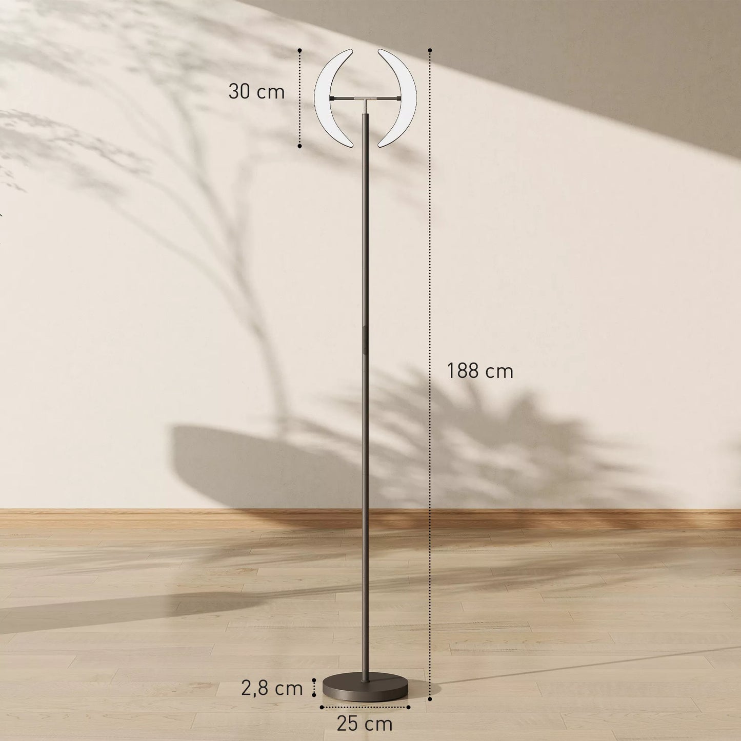 RGB stovas, reguliuojamas šviestuvas su daugiaspalvėmis apšvietimo galimybėmis, pasukamas, juodas