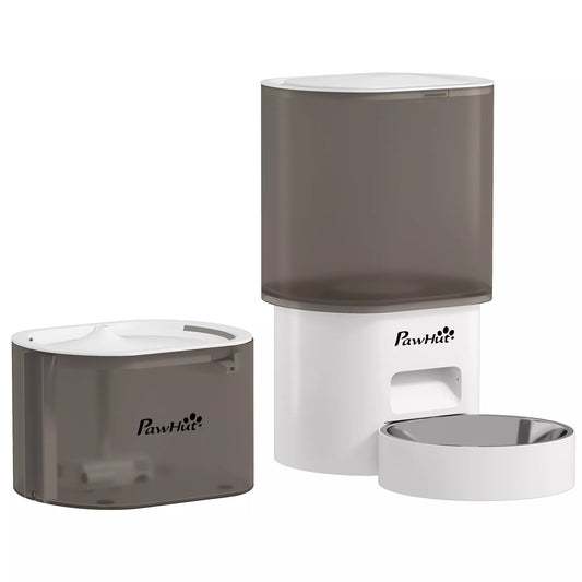 Automatinis maisto ir 2,5 L vandens dalytuvas mažiesiems šunims, katėms, Baltas