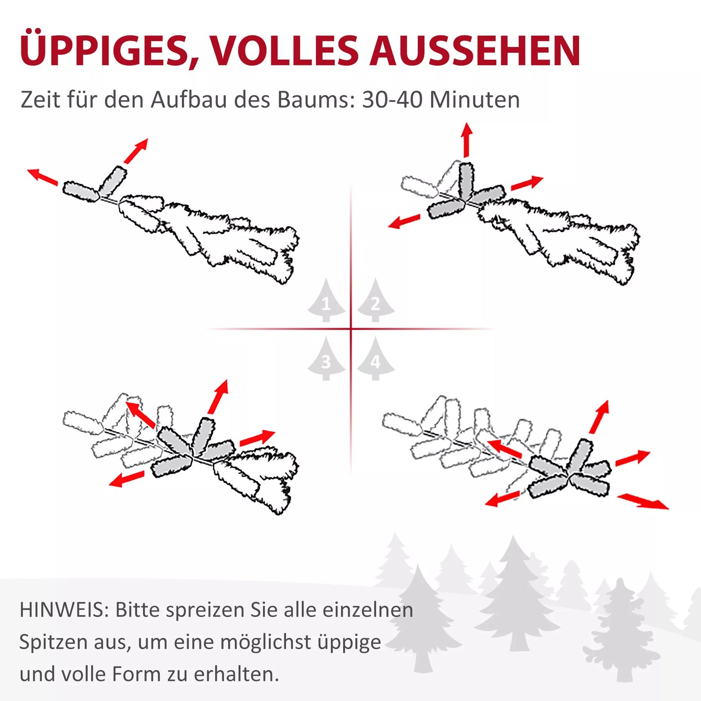 Kalėdinė eglė, dirbtinė, realistiška išvaizda, greitas surinkimas, plastikas, žalia, 136 x 136 x 180cm
