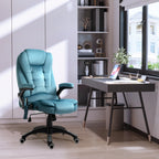 Biuro kėdė, masažinė, su šildymo funkcija, vadybininko kėdė su masažu, aukščio reguliavimo ergonomiška žaidimų kėdė, mėlyna, 68 x 72 x 110–120 cm