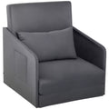Miegamasis sofos Sofos lova Vienvietė sofa Skalbiama danga 2 šoninės kišenės Pagalvės Metalo Pilka 70 x 76 x 77 cm