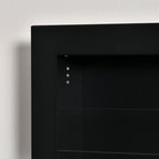 Etanolio židinys, tvirtinamas prie sienos, 120 x 40 cm, juodas