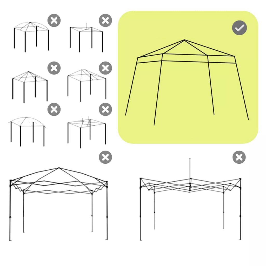Pavilionų atsarginis stogas, atsarginė tentinė danga paviljonui (pagrindo matmenys 3x3 m / viršutinės dalies matmenys 2,4x2,4 m), atsarginis sodo palapinės stogas, UPF50+