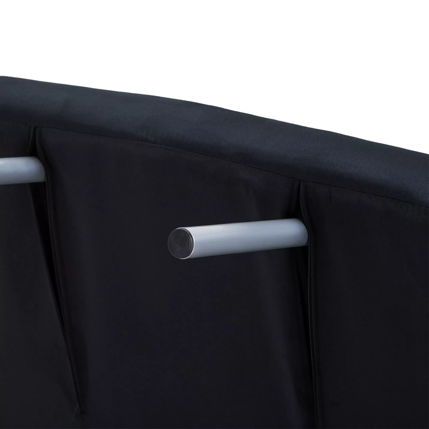 3-in-1 miegamoji sofa, svečių lova, fotelis su pagalvėlėmis, juodos spalvos