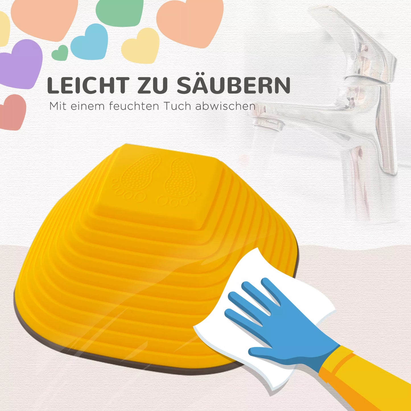 Balansinės pakylos vaikams, 11 dalių, neslystančios, kliūčių ruožo akmenukai, motorikai lavinti, plastikas, spalvingos