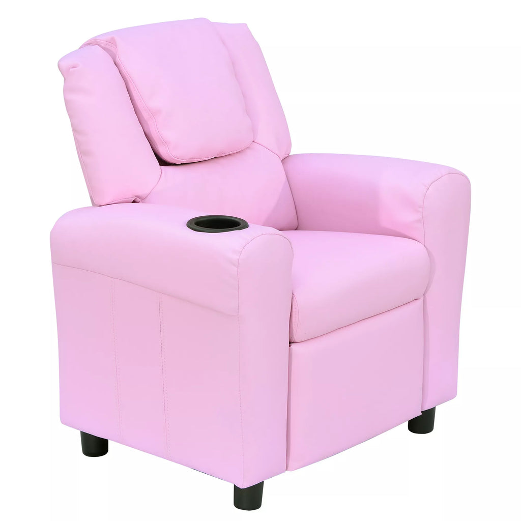 Vaikiška sofa su atlošama nugarėle 3–6 metų vaikams, rožinė