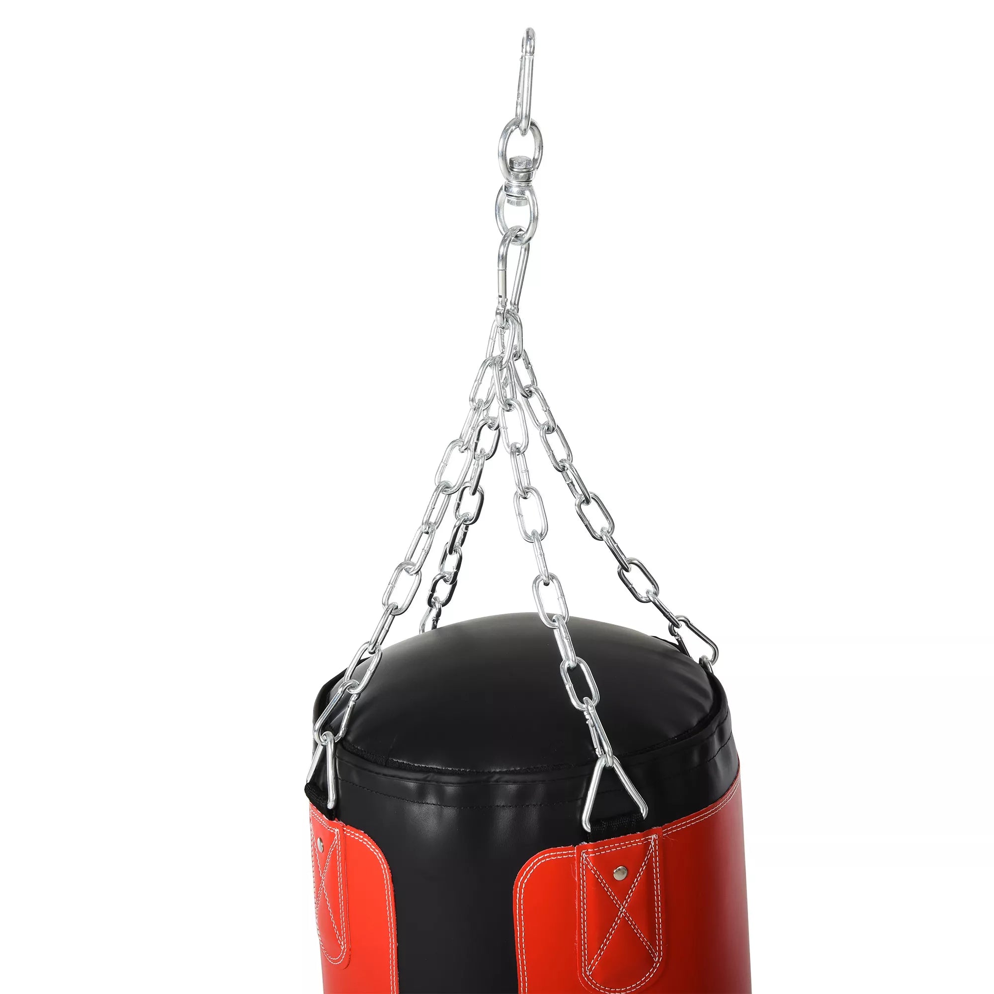 Boksavimo maišo rinkinys Bokso rinkinys su bokso pirštinėmis Užpildytas rinkinys suaugusiems Paaugliams Pakabinamas bokso maišas 16 kg Ø30 x 120 cm Juodas + raudonas