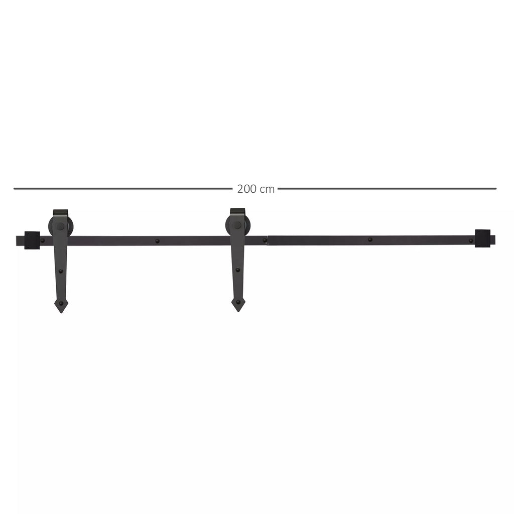 Stumdomų durų mechanizmas, iki 100 kg, juodas