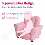 Ergonomiško vaikiško fotelio schema su vaiko figūra