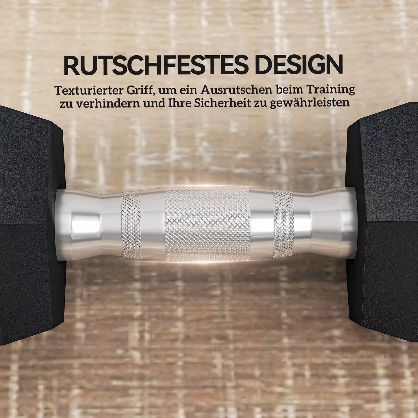 HOMCOM Šešiakampės hantelių, 2 vnt. rinkinys su rifliuota rankena, ketaus hantelių rinkinys, 2 x 6 kg, hanteliai vyrams ir moterims, namams, sporto salei, jėgos treniruotėms