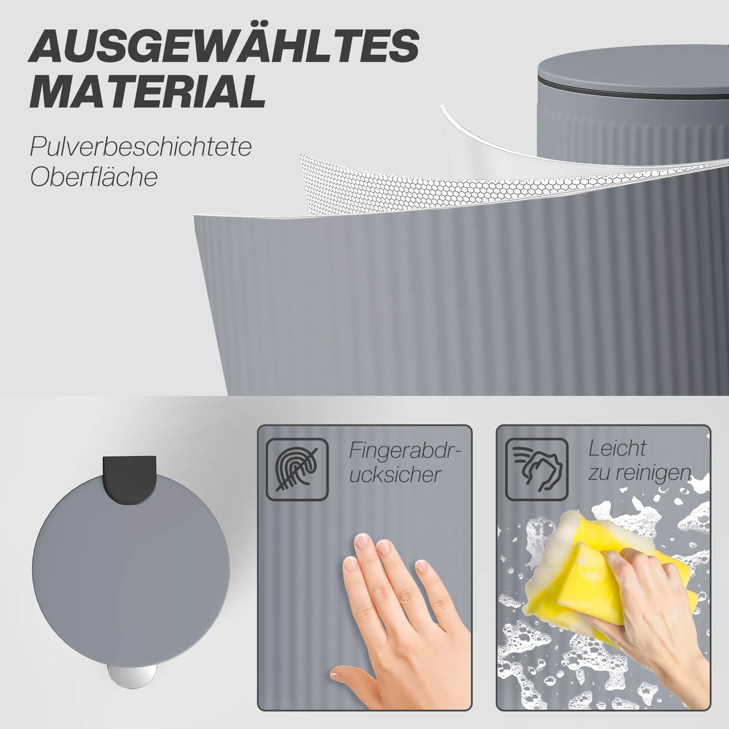 30 l šiukšlių dėžė su minkštu uždarymo dangčiu ir pedalu, metalinis vidinis konteineris, juoda, 36 x 30 x 60,5 cm