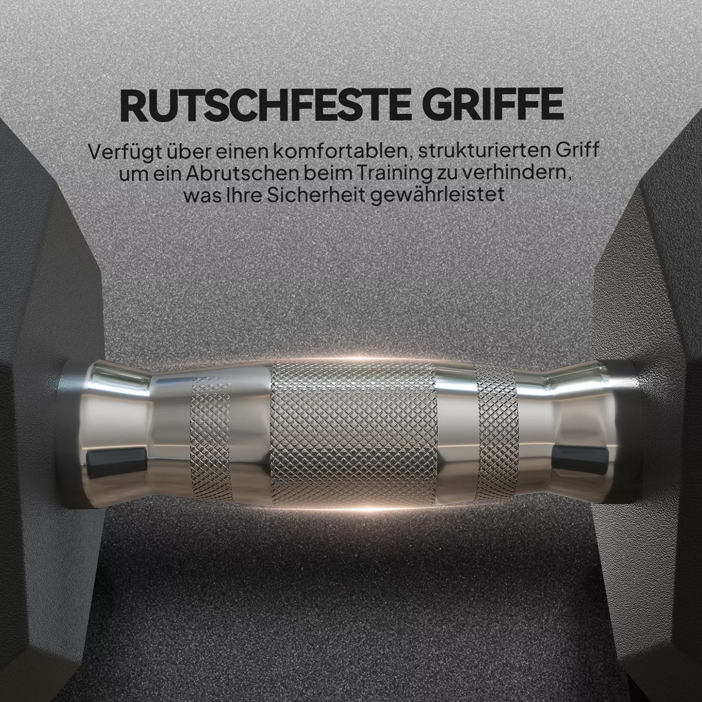 Hanteliai su rifliuota rankena, ketaus svarmenys, 2 x 15kg, hanteliai vyrams ir moterims