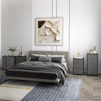 Komoda su 7 stalčiais, 63,5 × 30 × 71 cm, tamsiai pilka