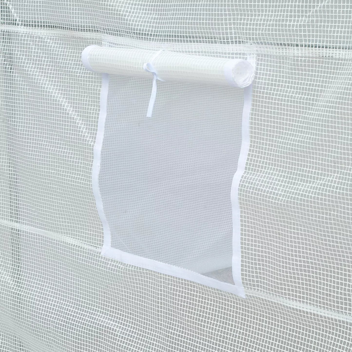 Šiltnamis 350x200x200cm Plėvelinis šiltnamis Pomidorų namelis su durimis, langu, plėvelinis tunelis iš cinkuoto plieno, augalų tunelis, šiltnamis su žemės inkarais ir virvėmis, sodo tunelis, baltas