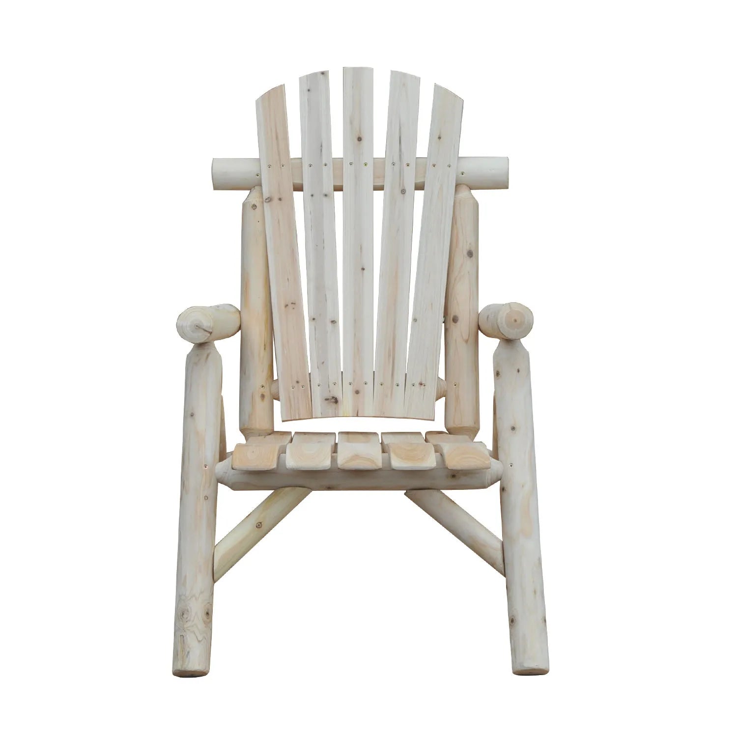 Adirondack sodo kėdė Sodo fotelis Medinė kėdė su aukštu atlošu ir porankiais Eglės mediena Natūralus 83 x 68 x 101 cm