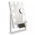 LED kosmetinis veidrodis, 3 apšvietimo režimai, reguliuojamas apšvietimas, jutiklinis valdymas, USB, 37x46 cm, baltas