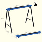 Darbo atramų komplektas, 2 vnt., iki 250 kg, metalinės, mėlynos