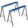 Darbo atramų komplektas, 2 vnt., iki 250 kg, metalinės, mėlynos